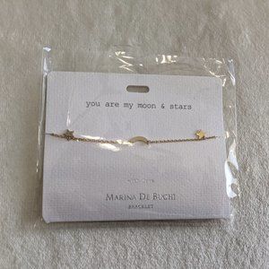 NWT Marina De Buchi Moon and Stars Charm Bracelet